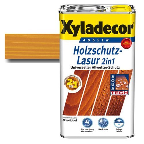 Xyladecor® Holzschutz-Lasur 2 in 1 Palisander 2,5 l