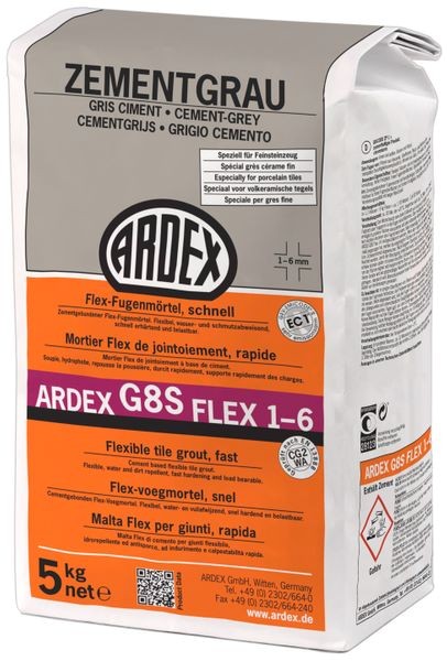 ARDEX G8S FLEX-Fugenmörtel 1-6 - 5 kg zementgrau