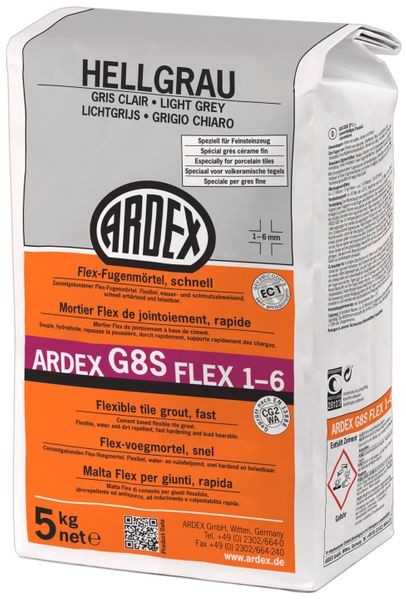 ARDEX G8S FLEX-Fugenmörtel 1-6 - 5 kg hellgrau