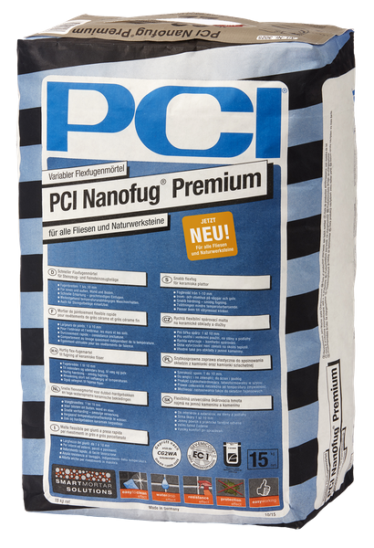 PCI Nanofug® Premium Variabler Flexfugenmörtel 15 kg - Nr. 22 Sandgrau