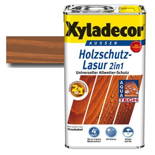 Xyladecor® Holzschutz-Lasur 2 in 1 Kastanie 2,5 l
